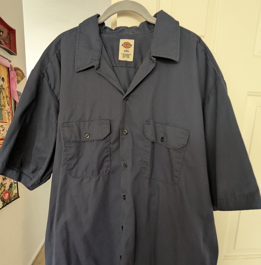 Dickes Mens Work Shirt/Uniform Shirt Size 2XL
